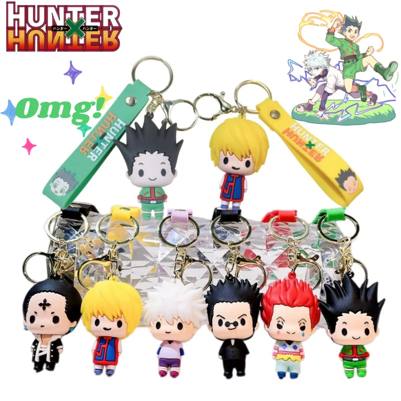 

Брелок-фигурка персонажей аниме HUNTER×HUNTER: Гон Фрикс, Килуа Золдик, Курапика. Крутой кулон-подвеска для украшения рюкзака.