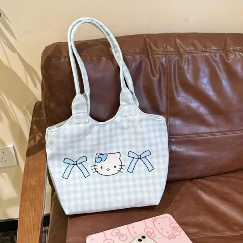 

Сумка на плечо Kitty Hello Kitty, милая сумка на плечо большой вместимости, модная милая стильная студенческая сумка для девочек, сумка на плечо, новинка