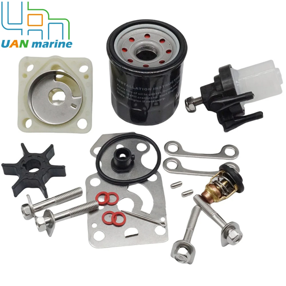 

20HP F20B 4-Stroke Maintenance Kit for Yamaha Outboard Marine with Thermostat 6AH-W0078 61N-24560-10 5GH-13440-60 6AH-12411-00