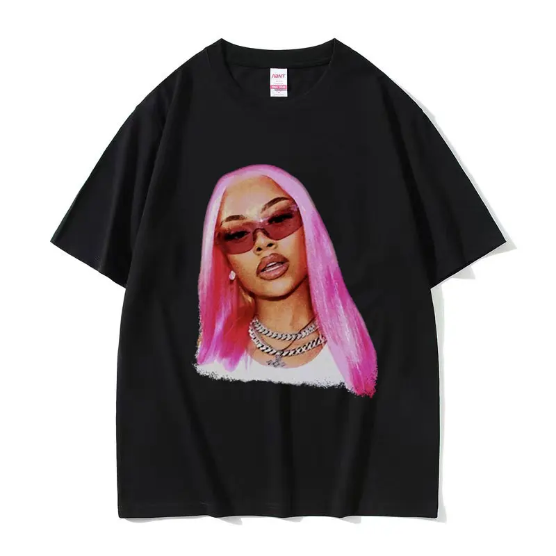 Rapper Big Latto Graphic T-Shirt Men Women Retro Harajuku Aesthetic Oversized T-shirts Hip Hop Clothing Oversized Cotton T Shirt