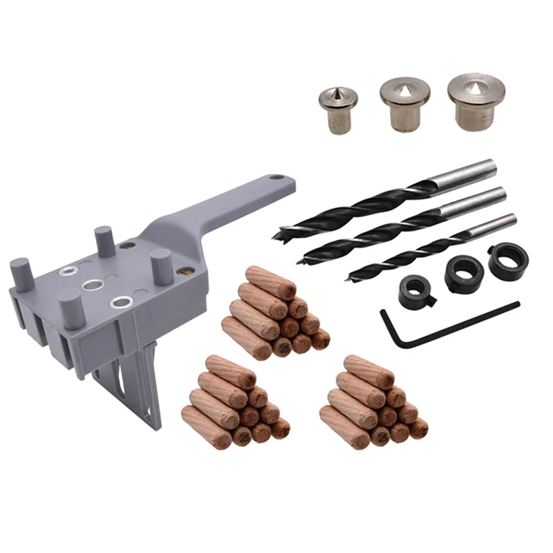 

ABYN-41Pcs 6/8/10Mm Drill Bit Woodworking Dowel Jig Drilling Doweling Hole Saw Drill Guide Hole Locator