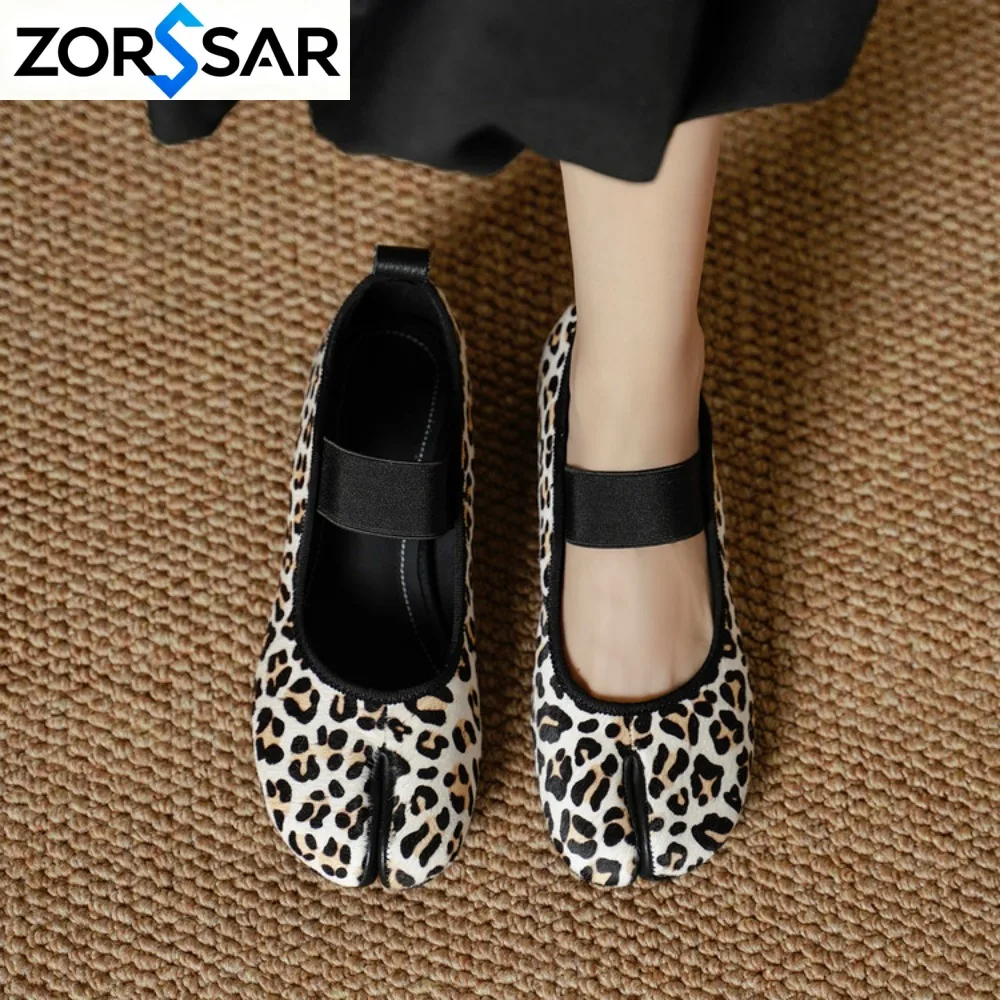 Fashion Tabi Ninja Shoes Women Flats Ballet Split Toe Ballerinas Ladies Round Heeled Loafers Tacones Female Moccasin Brand Mujer