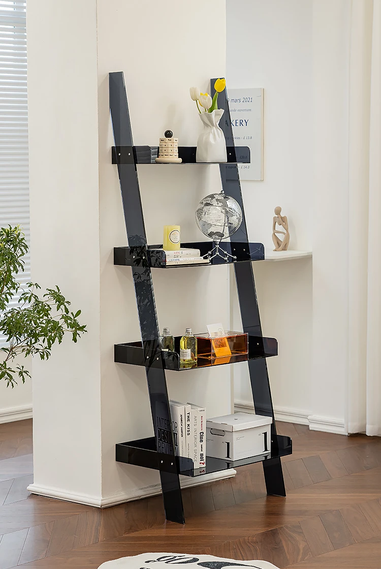 Shelves fall to the wall transparent flower stands ins living room storage bookcase display shelf