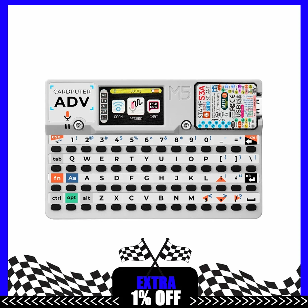 M5Stack Cardputer Adv Programmable Card Computer 6-Axis Attitude Sensor ES8311 Audio Decoding Chip Mini Development Board Gifts