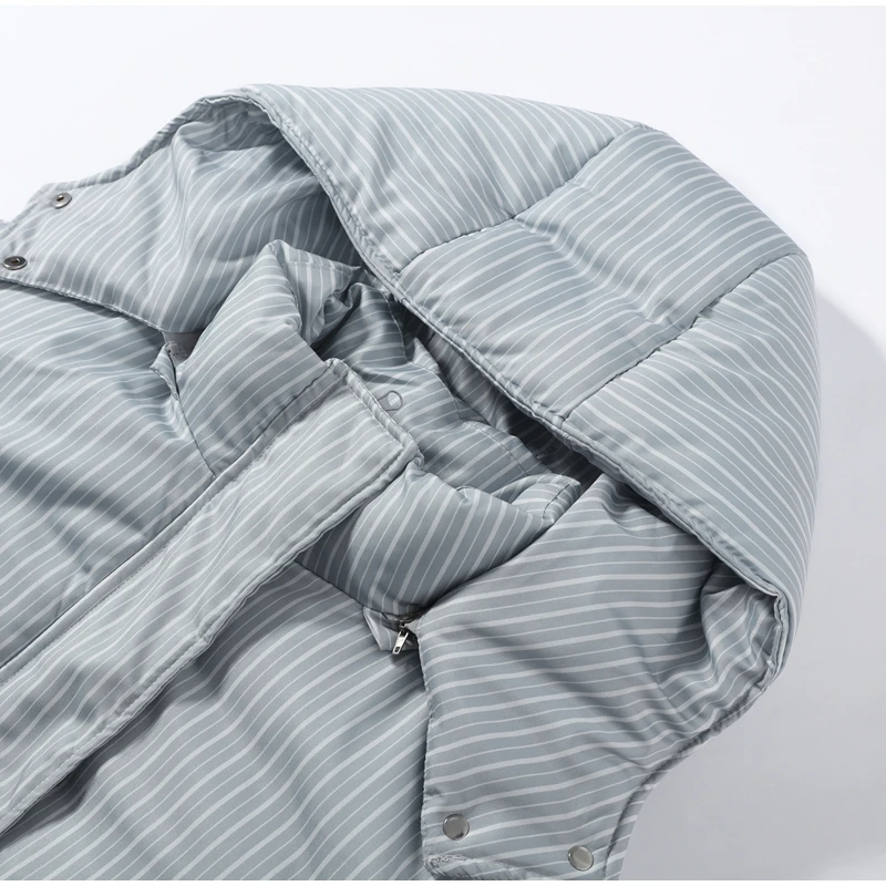 Elegant Printed Cotton Jacket Trouser Women's Set Hooded Thicken Zipper Coat Straight Pants Loose Lady 2026 Winter Autumn Suit