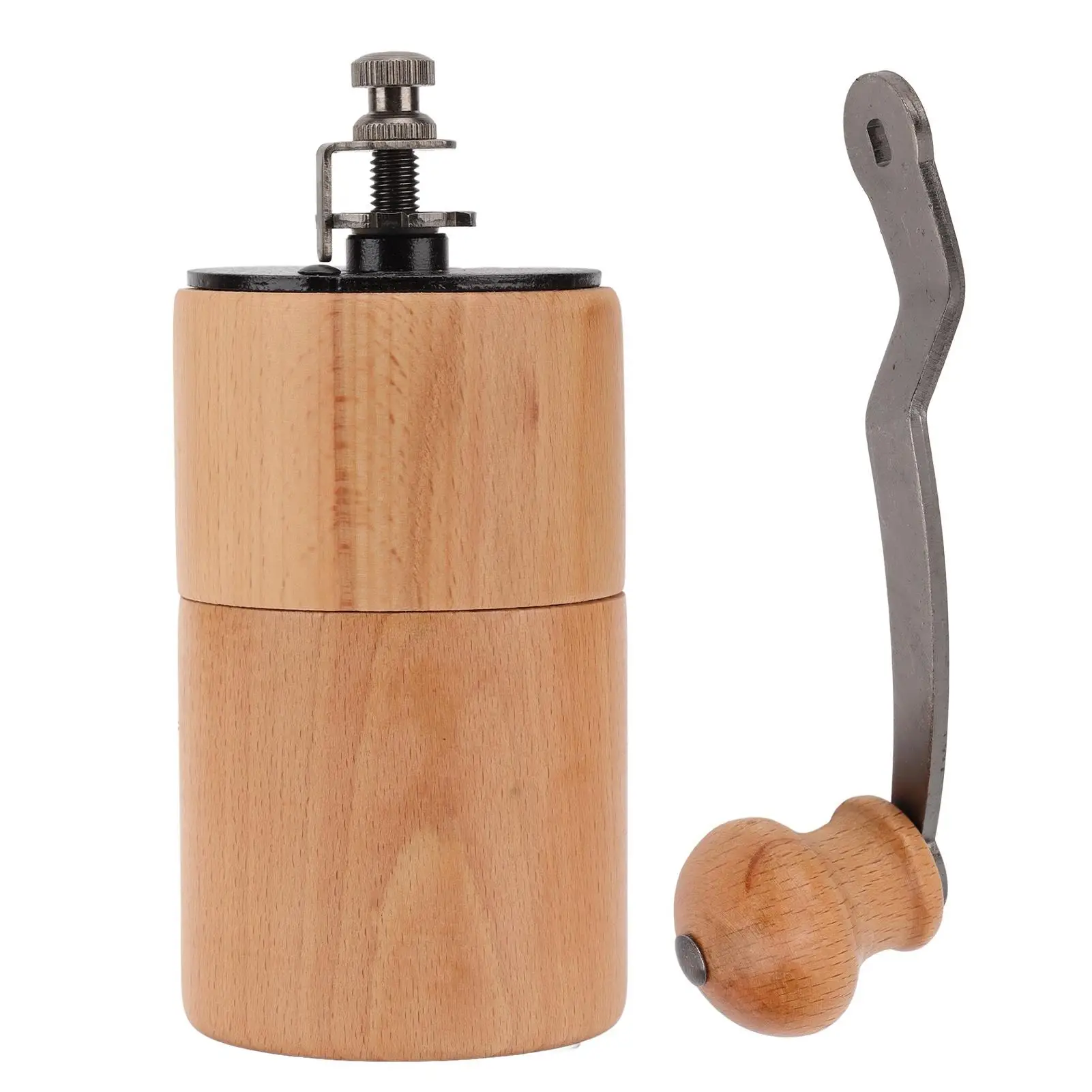 

Adjustable Manual Coffee Grinder - Wooden Hand Mill for home & for cafe , Perfect Coarseness Control