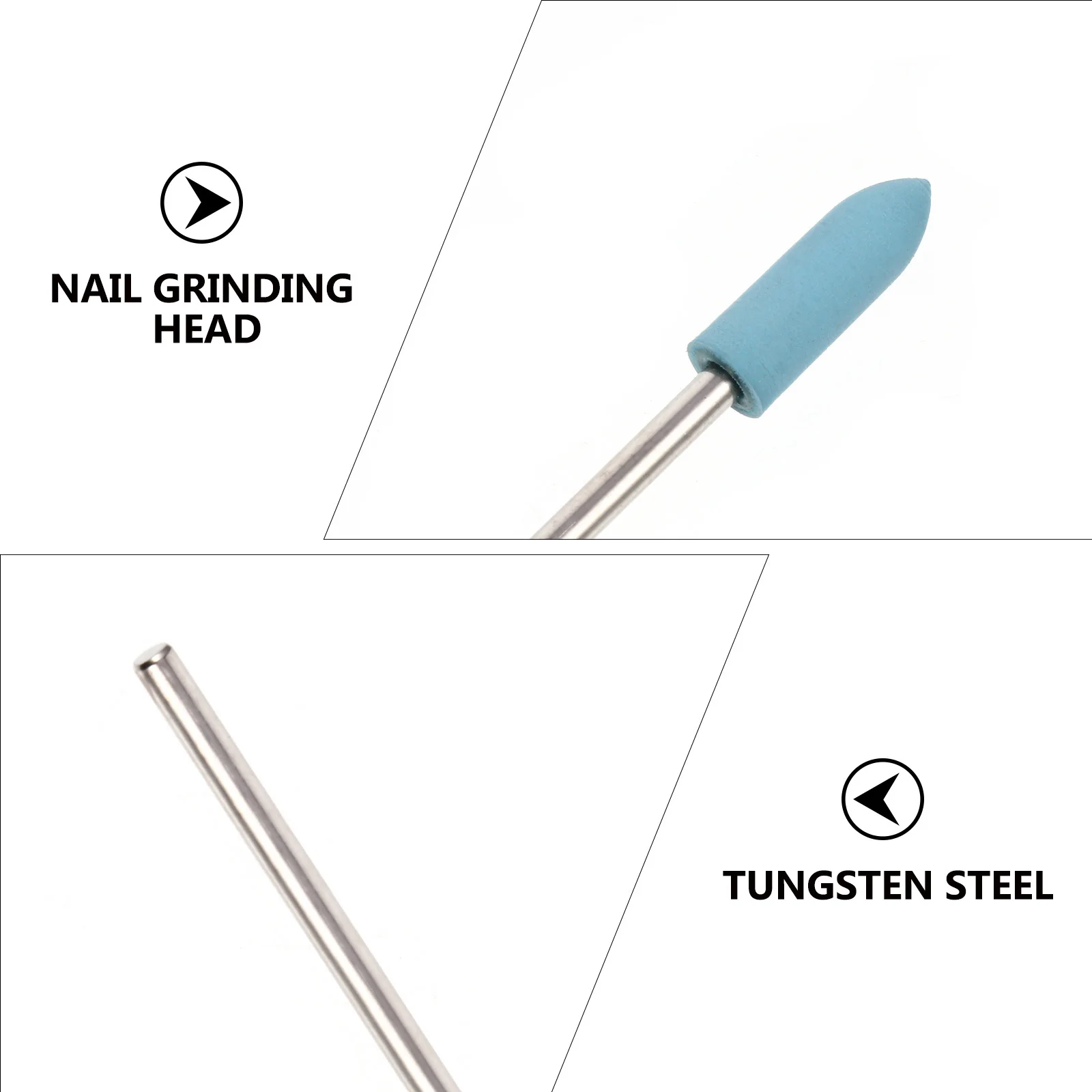 

10Pcs Alloy Nail Drill Bits Set Tungsten Steel Grinding Head Durable Safe Use Replace Small Wheel No Dust Pollution