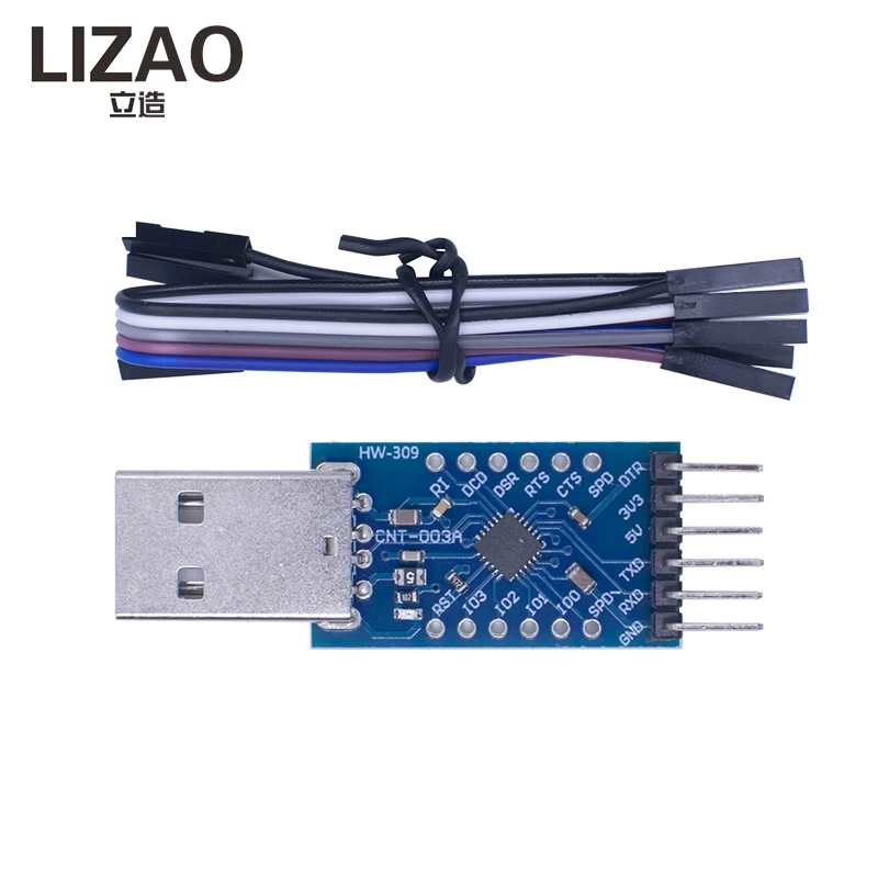 CP2104 USB 2.0 to TTL Serial Adapter Module 6PIN UART STC Programmer with Dupont Cable for STM32 Download Debug