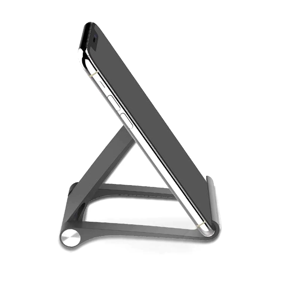 

Adjustable 0-360° Foldable Mobile Phone Tablet Stand Detachable Support Bracket Black Thickened Silica Pad Anti-Slip Stable