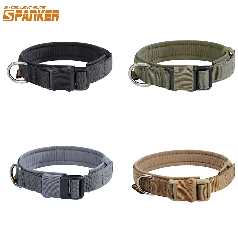 

Tactical Training Dog Collar Adjustable Hunting Pet Dogs Collar Plastic Buckle Medium Large Dog German Shepherd