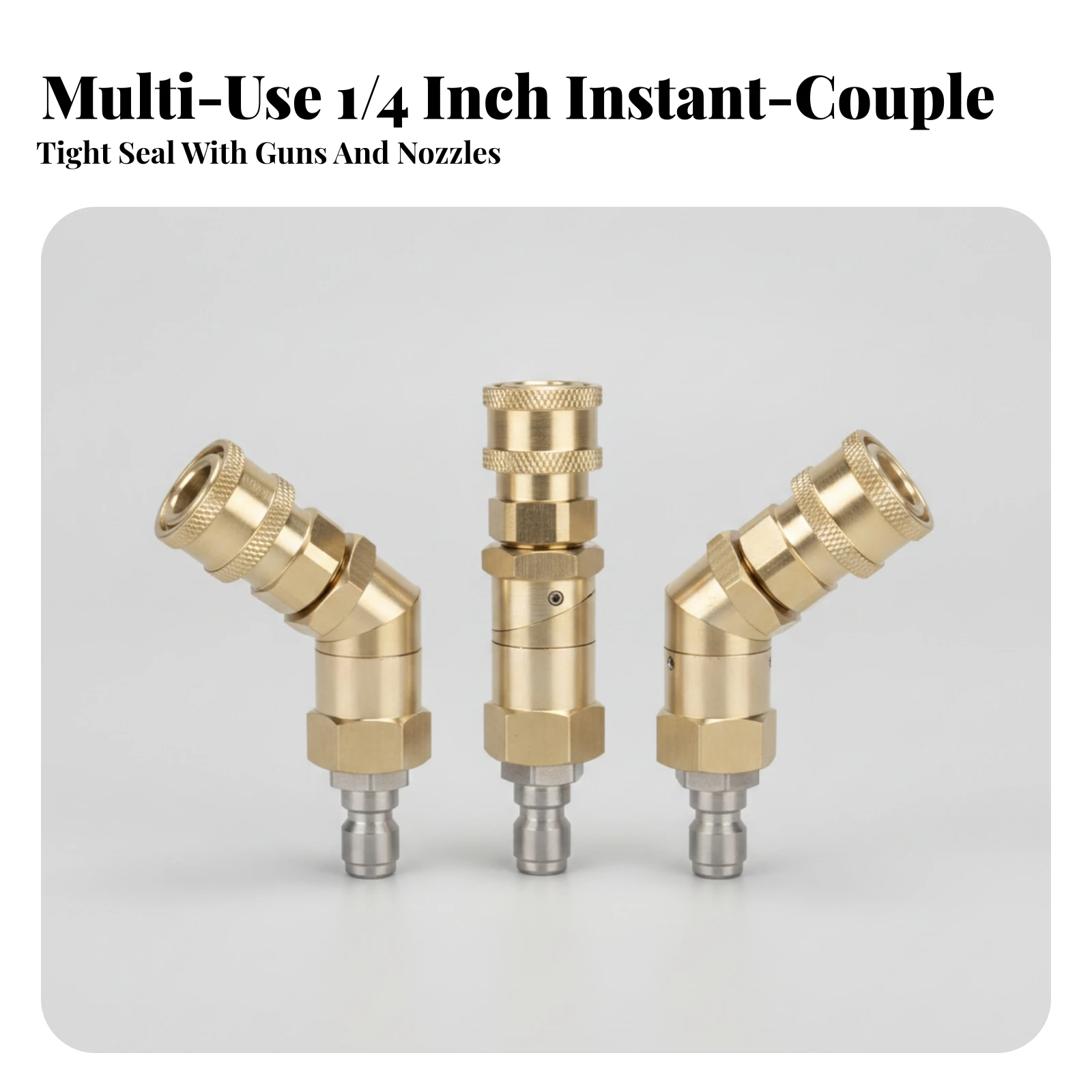 Swivel Adapter with Angled Elbow 360-Degree Rotating Elbow Connector Fitting Corrosion Resistant Hardware Long-Lasting