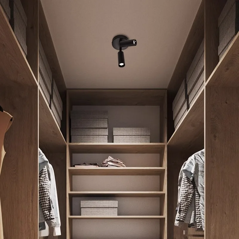 Led Wall Lamp Double Head Bedroom Bedside Reading Spot Light Adjustable Angle Ceiling Spotlight Eye Protection Modern Lights