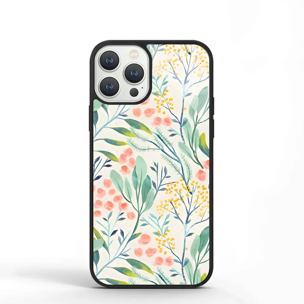 Botanical Garden Phone Case For IPhone 11 12 13 14 15 Plus Pro Max Mirror Acrylic PC TPU Cover