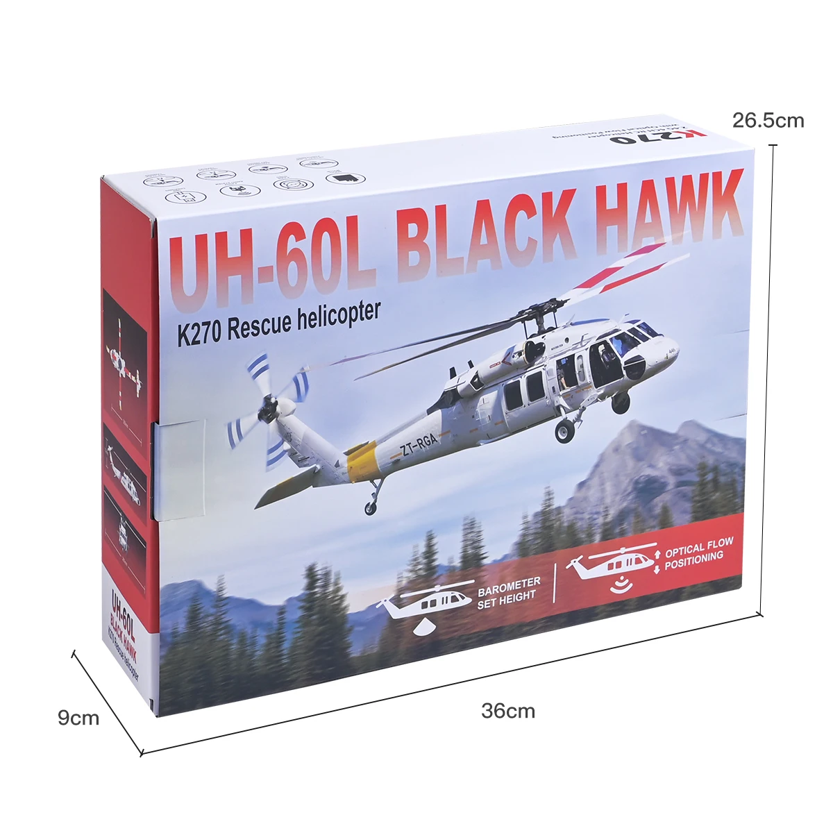 

NEW K270 Black Hawk Remote Control Helicopter UH60 Four-Channel Simulation Brushless RC Helicopter Optical Flow Positioning RTF