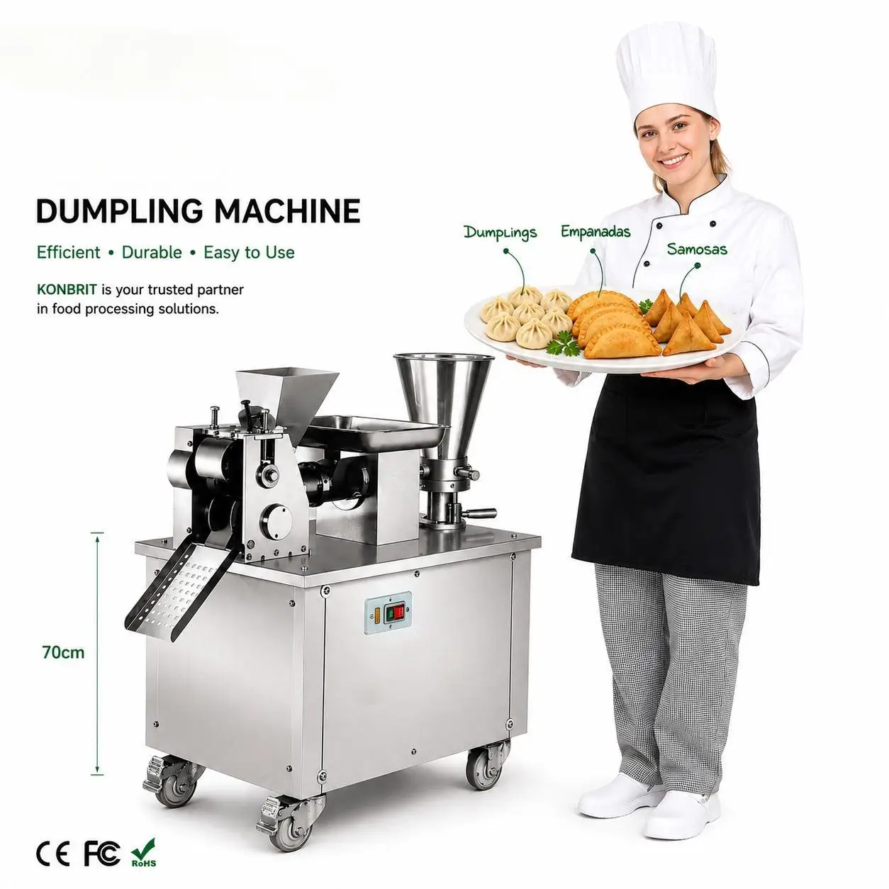 Automatic Steamed Corn Flour Empanada Making Machine Dumpling Gyoza Making Machine Maquina De Dumplings
