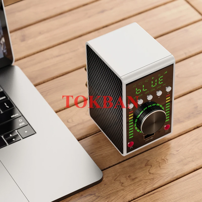 Tokban MA12070 2-Channel Digital Amplifier 68w*2 High Power Decoding Amplifier Bluetooth 5.0 Fiber Optic Coaxial Stereo Amp