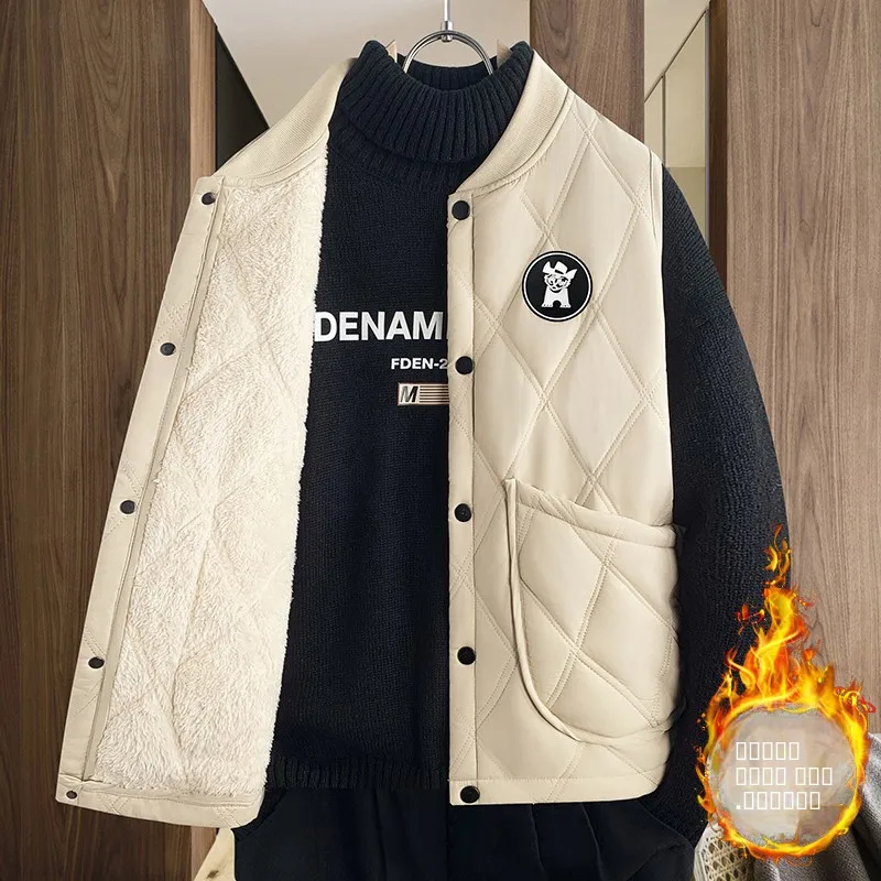 

Warm Fce Lined Vest for Teenage Boys Inner Wear School orm ential Youth Faion Polyester Fiber No Brand Registered