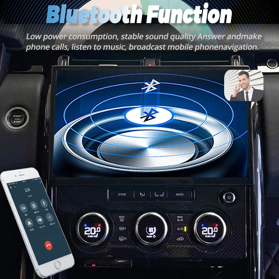 13inch Screen For Land Rover Discovery 5 2017-2020 Stereo Car Android Multimedia Player GPS Navigation Wireless Carplay HeadUnit