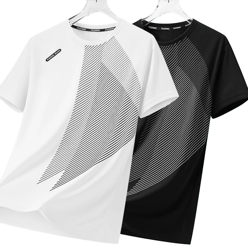 【2PCS】 2-piece set Summer Short Sleeve T-Shirts Set Casual Printed Breathable Fashion Sports Running Top Trendy 2026 New Arrival