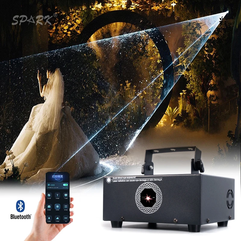 Wedding 2w 3w 5w 10w 15w Rgb Full Color 3d Animation Stage Laser Light For Blue Tooth APP Mobile Phone Control