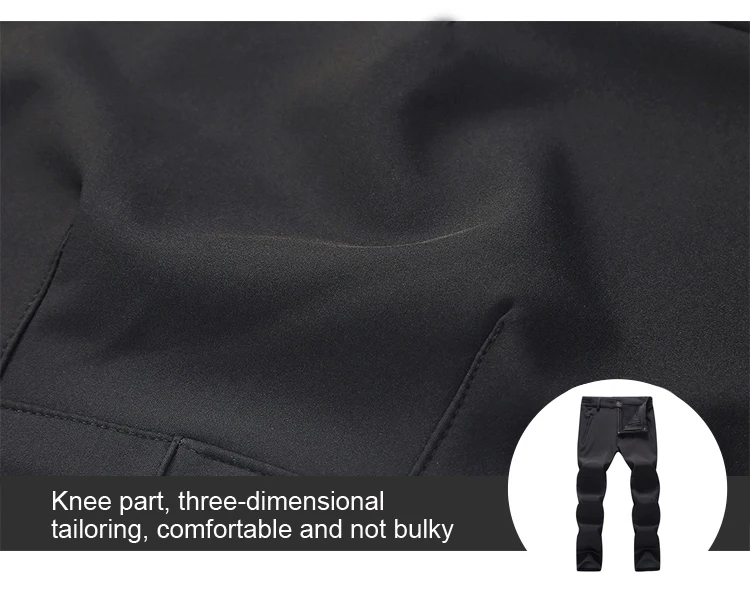 Männer Warme Fleece Wandern Hosen Tactic Winter Verhindern Schlanke Winddicht Outdoor Soft Shell Trekking Camping Hosen – Detail 9
