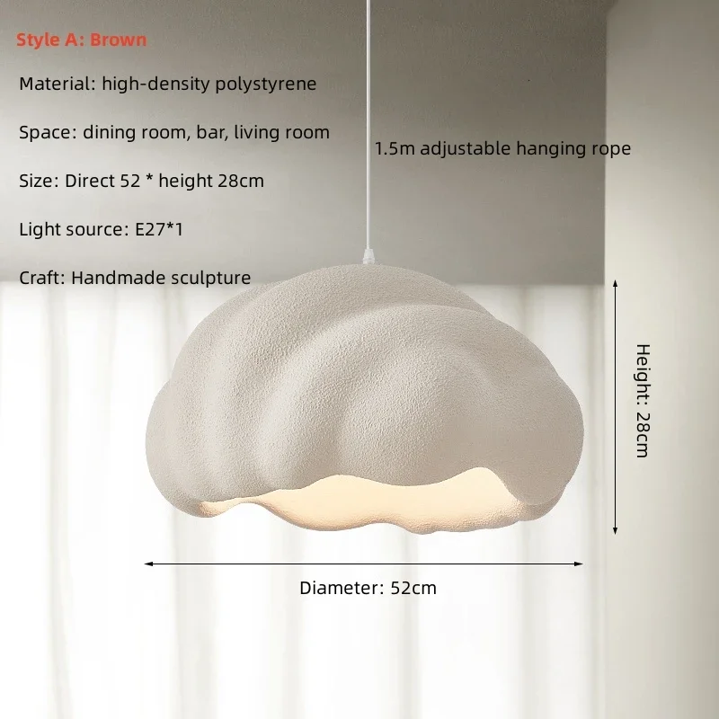 Chandelier Lamp Nordic Cream Style Art Bar Lamp Creative Designer Style Dining Table LED Chandelier