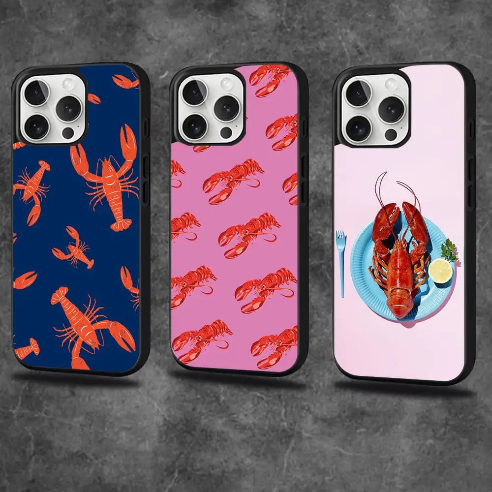 

Animal Lobster Phone Case For iPhone 17,16,15,14,13,12,11,Pro,Max,Plus,Mini,SE4,E Magnetic Magsafe Wireless Charging
