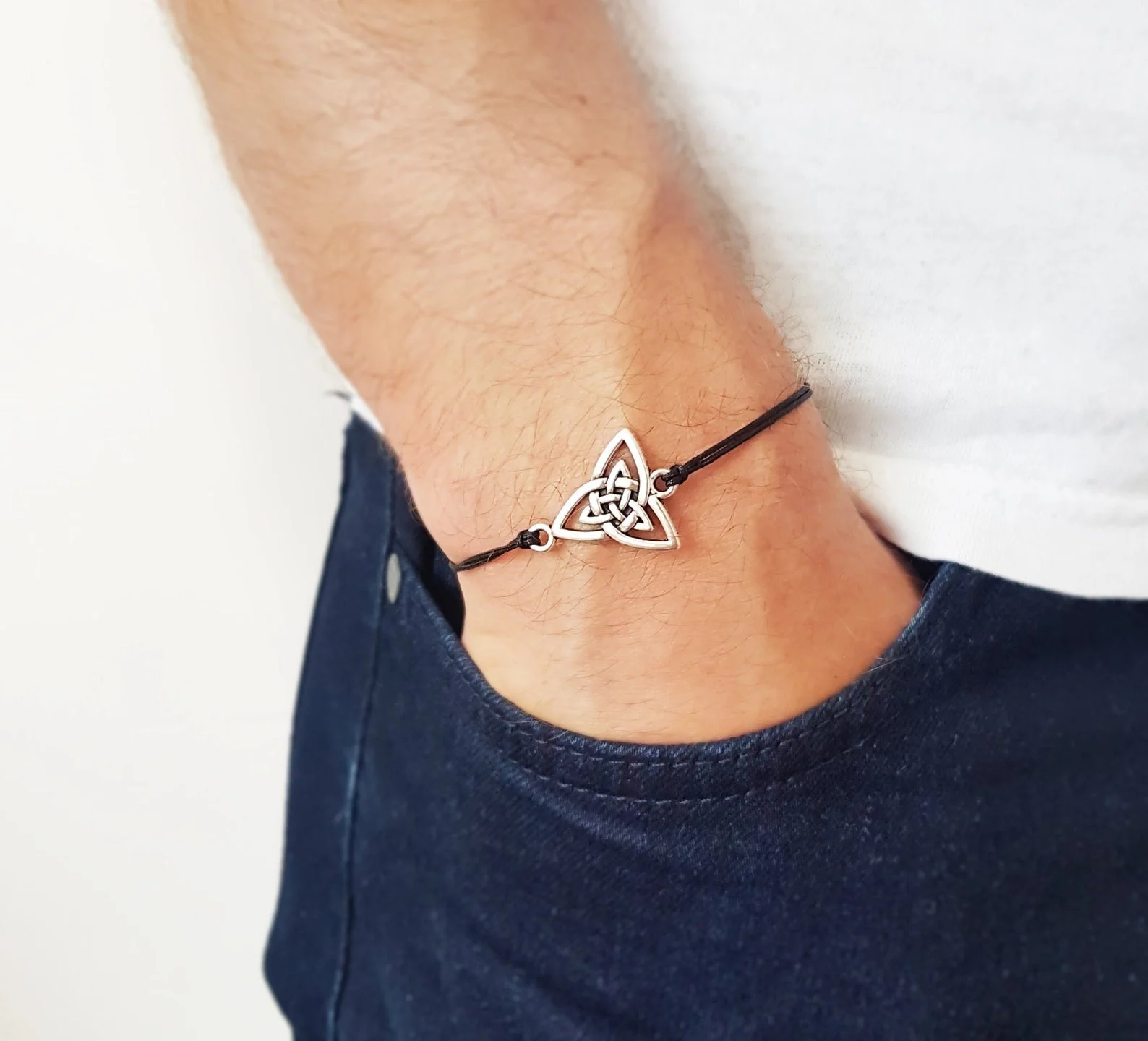 Infinity Men\'s Knot Bracelet OM  Cross Bracelet