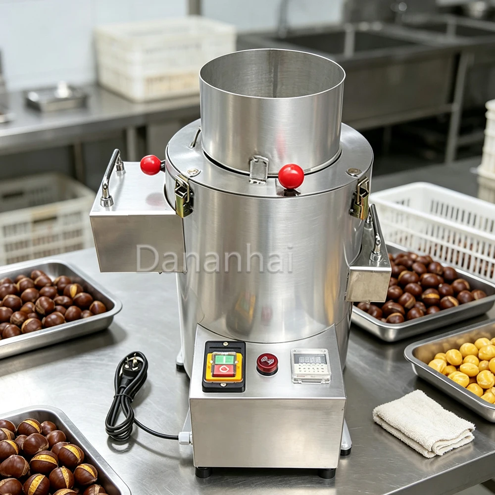 Commercial Chestnut Peeling Machine Electric Heavy Duty Chestnut Huller Automatic Shell Remover for Nut Food Store