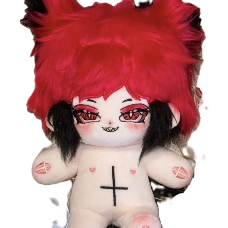 20cm Anime Radio Red Demon Kawaii Cosplay Plush Doll Body With Skeleton Cartoon Soft Plushes Model Toys Figures Fans Decor Gift