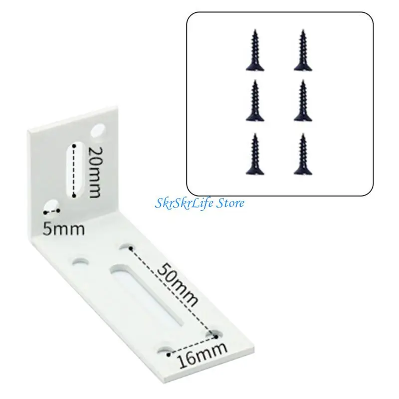 E65E Shelf Mounting Bracket Rust Resistant Corner Brackets 90 Degree Bracket Plate