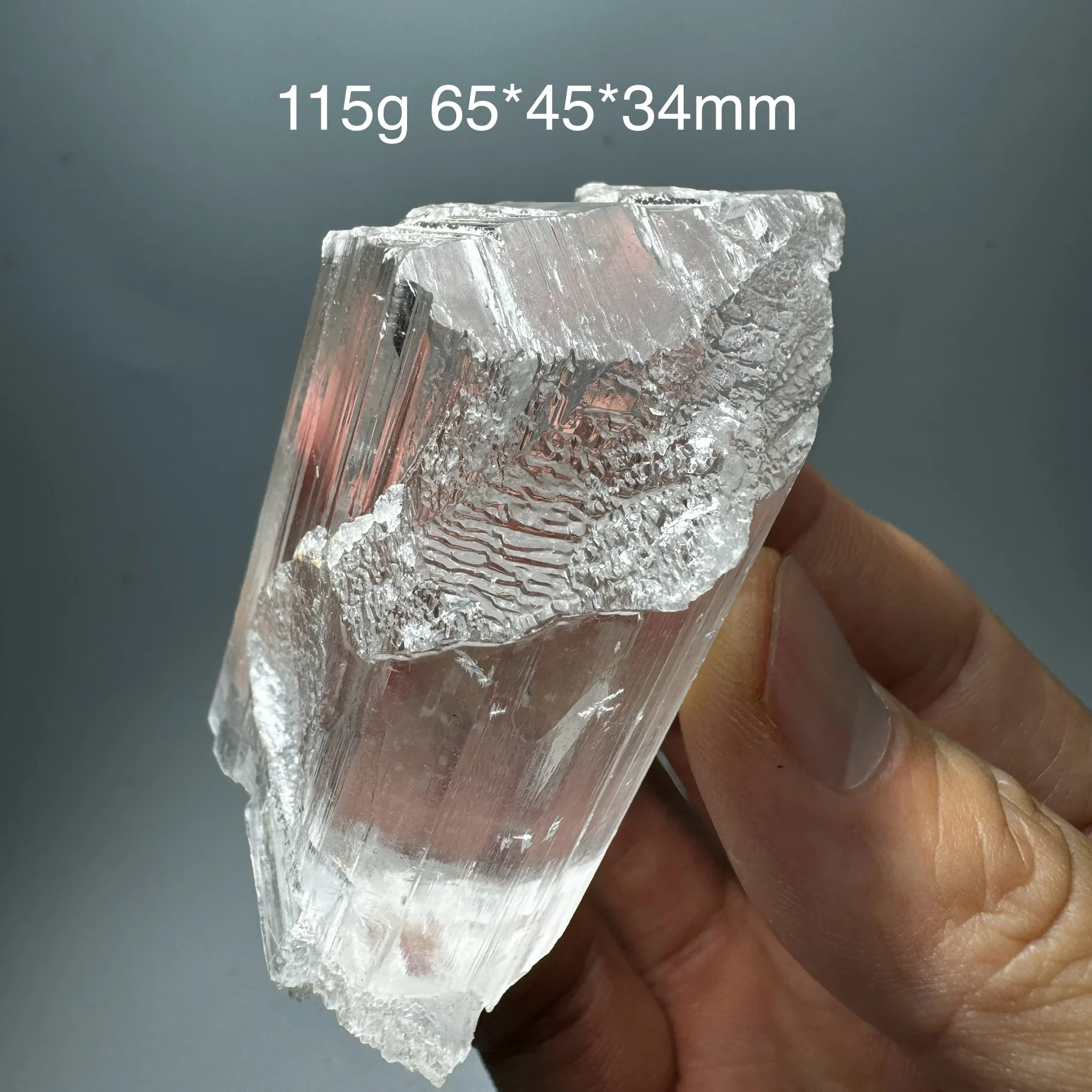 115g Natural Raw Selenite Ore Mineral Specimen Quartz Crystal Rock Home Decor Healing Stone