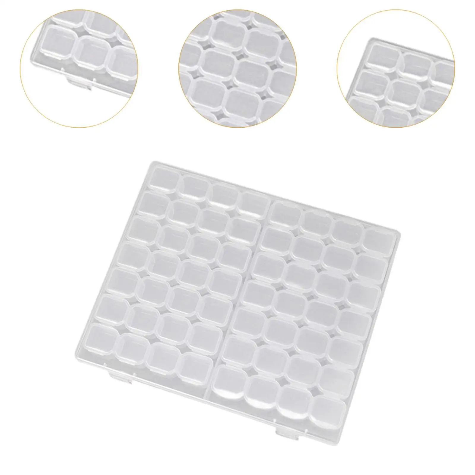 Boîte de rangement transparente pour bijoux, conteneur pour boutons, clous d'oreille, matiques