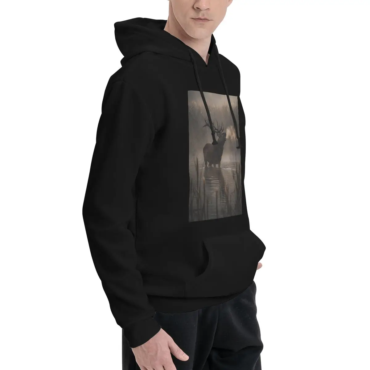 Wild Forest Elk Hoodies Men's Women Casual Pullover Sweatshirts Fashion Long Sleeve Streetwear Autumn Winter