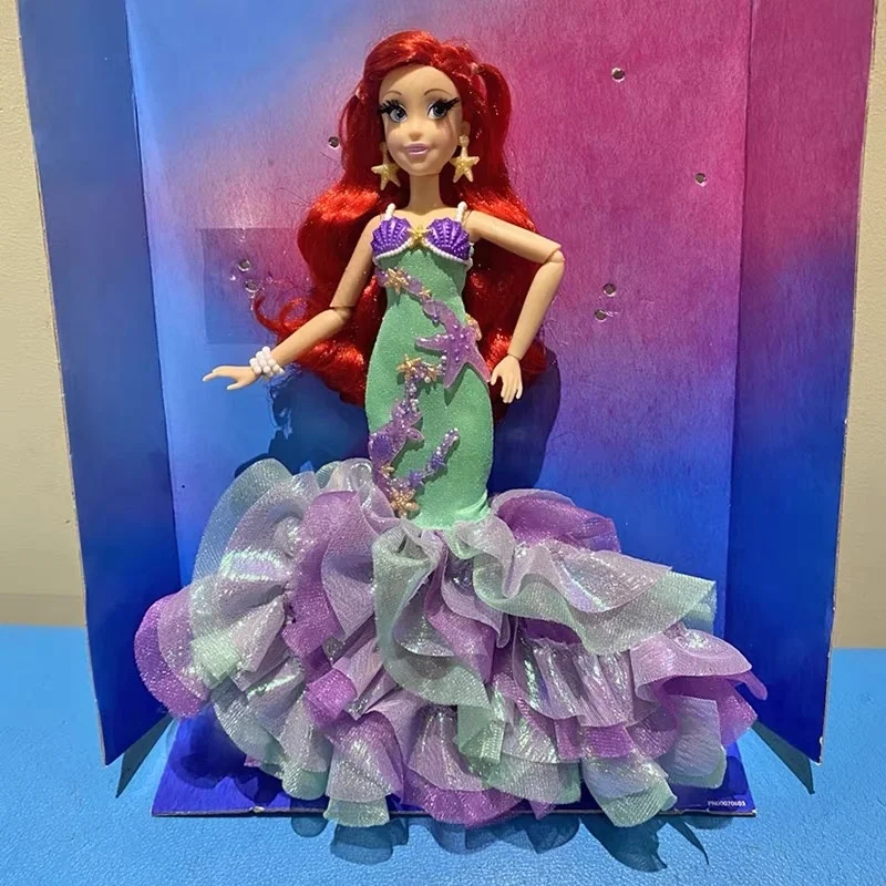 Authentic Disney Rapunzel Princess Mermaid Princess Winter Limited Edition Festival Series Doll Handmade Girl Birthday Gifts