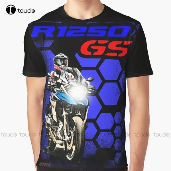 R1250Gs Honeycomb Graphic T-Shirt Custom Aldult Teen Unisex Digital Printing Tee Shirts Funny Art Streetwear Cartoon Tee Xs-5Xl