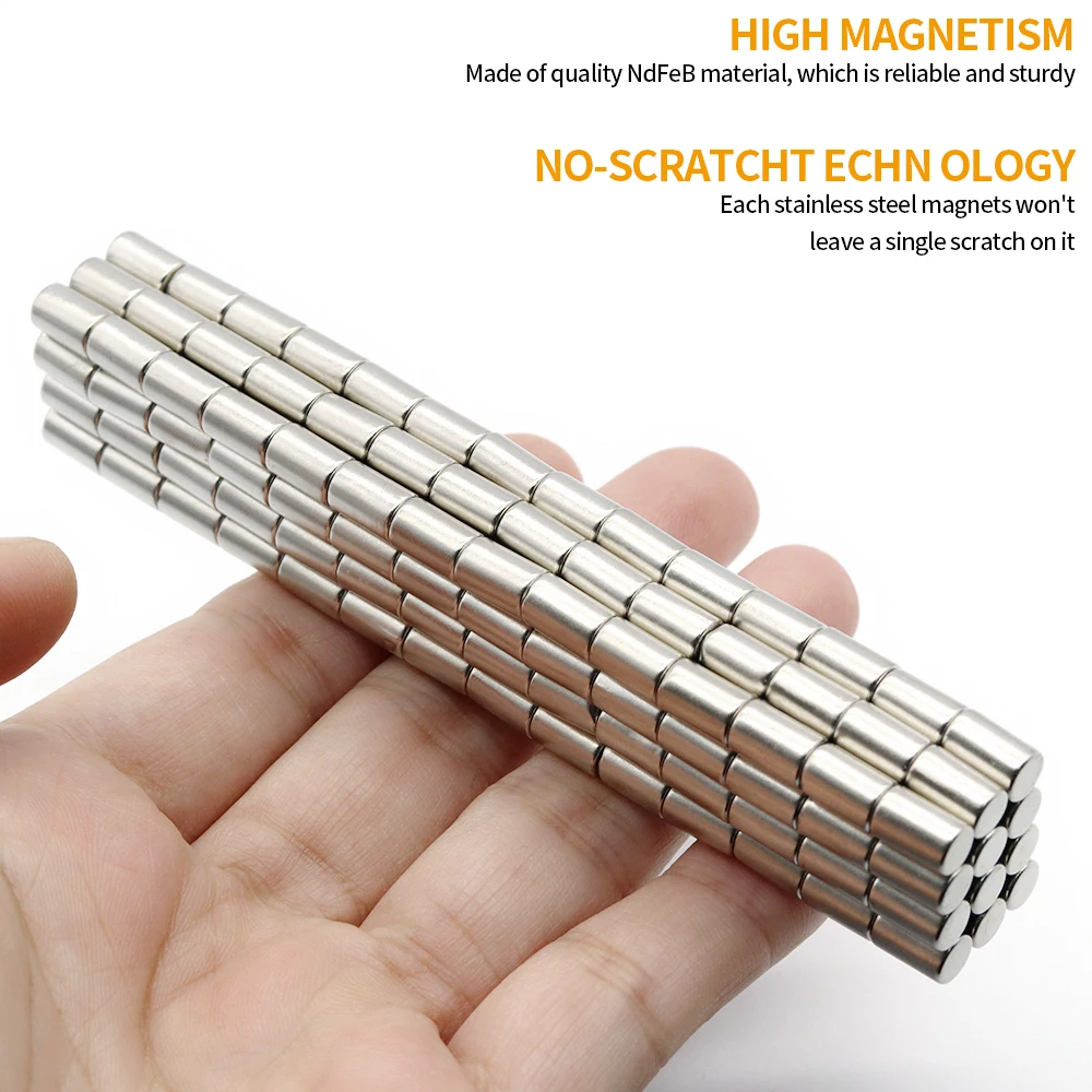 20 Pcs Small Round Magnet 5x8 Neodymium Magnet N35 5mm X 8mm Permanent NdFeB Super Strong Powerful Magnets Imans5*8