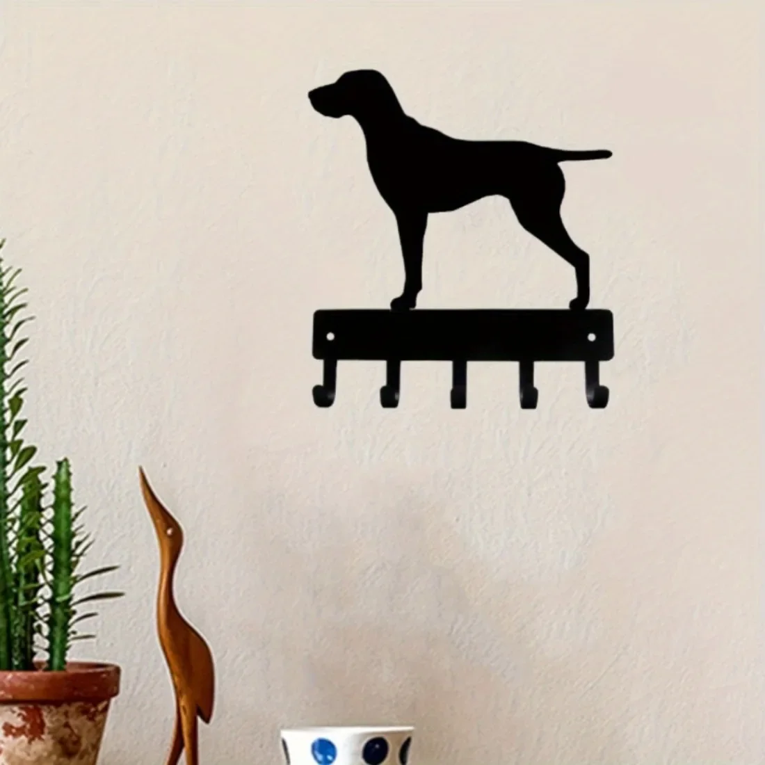 CIFBUY Metal Wall Art German Shorthaired Pointer Key Holder Iron Hanging Sign Indoor Outdoor Home Decor Ornament GiftRusticStyle