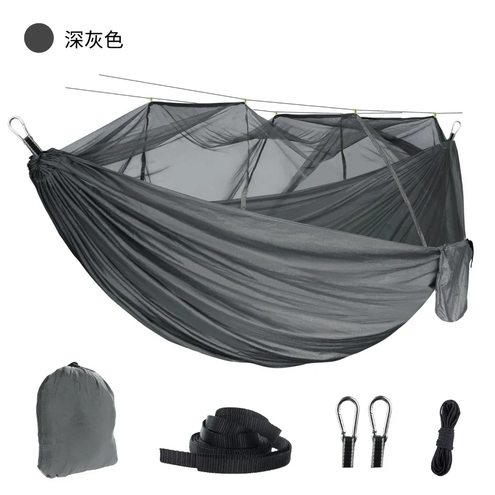 Family Courtyard V Frame Suspended Bed Outdoor Two People Detachable Mosquito Proof Mesh Hammock Camping Portable Sleeping Bag