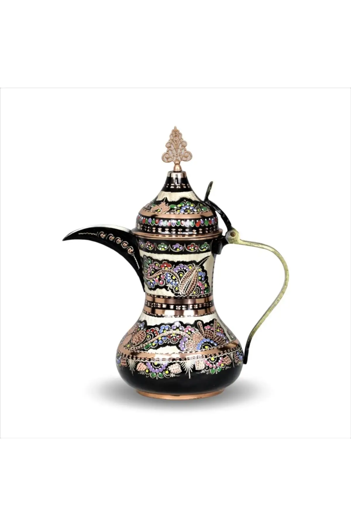 

DOLBOVI rose flower Mırra large size copper arab teapot milk 1300 Ml Cooper Tea Pots Handmade