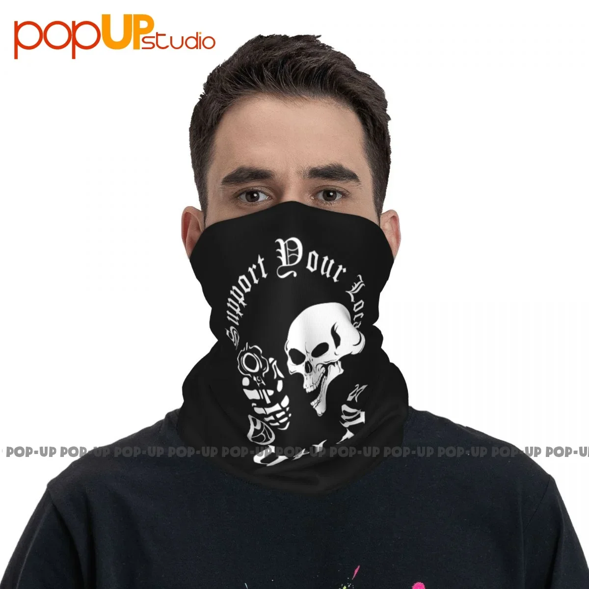 S Support Your Local Outlaws Biker Motorcycle Mc Skull Neck Gaiter Bandana Scarf Face Mask