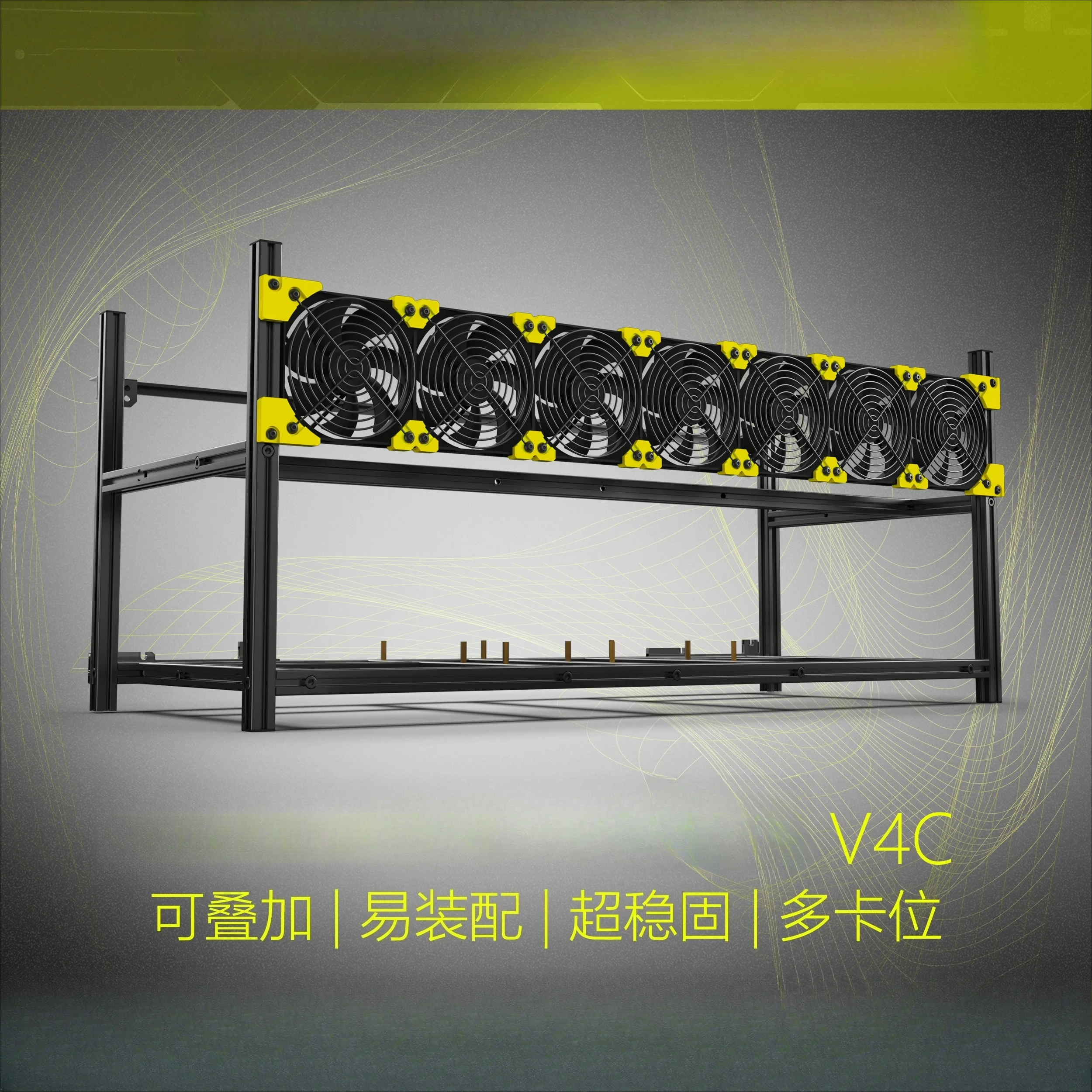 Multi-graphics card 8 graphics card/12 graphics card/AI large model open rack