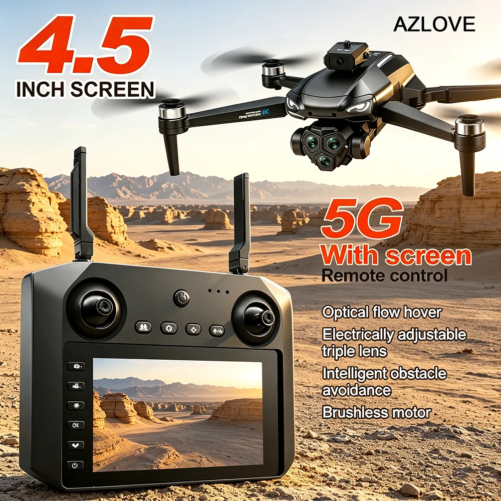 M33 RC Drone 4K Professional HD Dual Camera Security UAV Obstacle Avoidance Brushless Motor Optical Flow Foldable Quadcopter