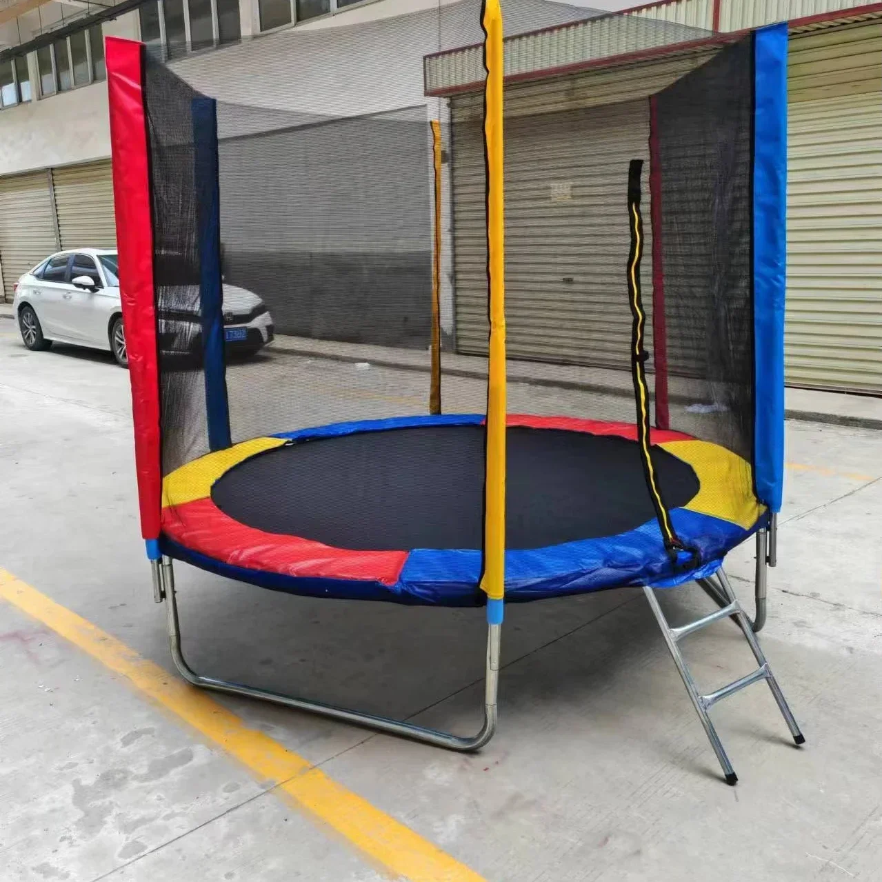 Round 8/12/14/16FT trampoline with protective net for family PP mat trampoline for kid amusement