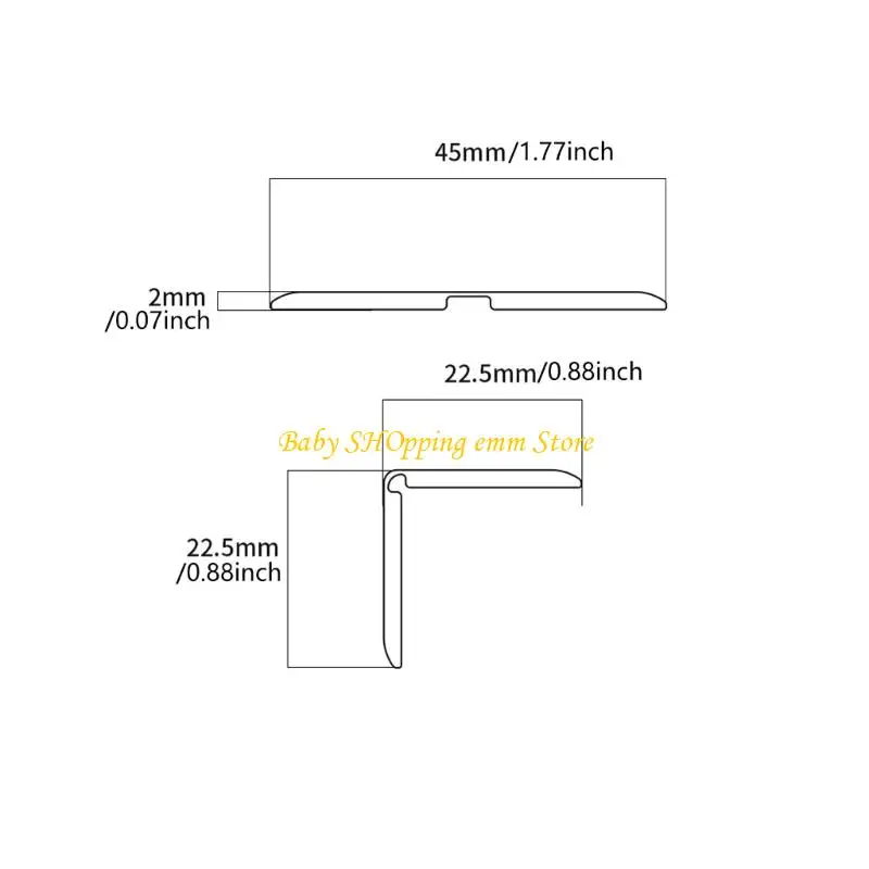 23GD PVC واضح الكرتون لاصق حشوات للزوايا لحواف الأثاث دون بقايا حماة سلامة الطفل الوفير