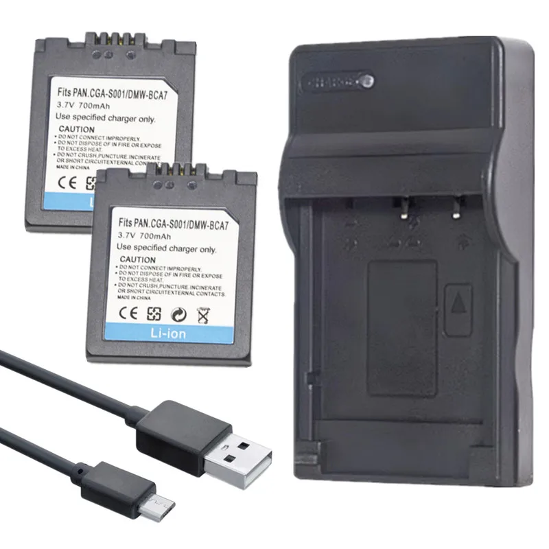 Battery or Charger For Panasonic CGA-S001 CGR-S001 DMW-BCA7 DMC-F1 FX1 FX5 F1B F1K F1S FX1BS FX1EG FX5 FX5BS