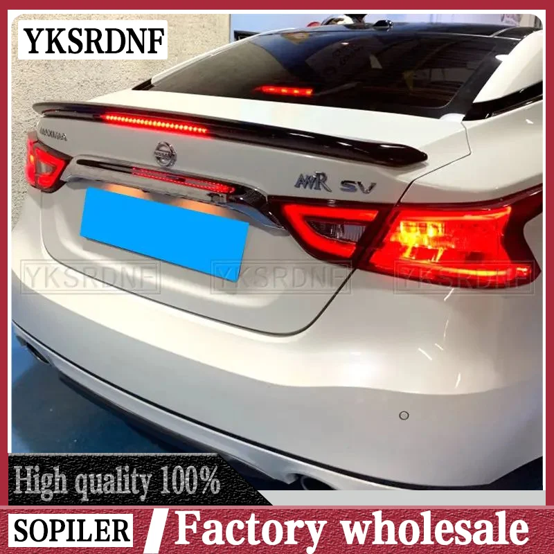 For Nissan Maxima 2016 2017 2018 2019 2020 Rear Trunk Car Spoiler High Quality ABS Plastic Primer Color Car Tail Wing Decoration