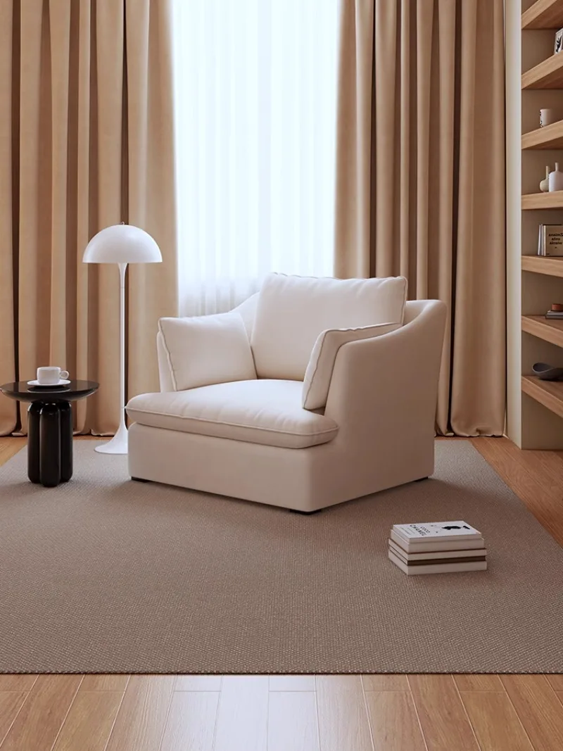 

Minimalist living room premium velvet single cloud concubine sofa small apartment balcony bedroom fabric concubine reclining