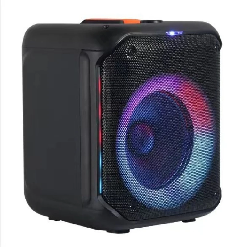 8 inch 7.4v portable wireless bluetooth subwoofer colorful k song outdoor audio 40w dual microphone