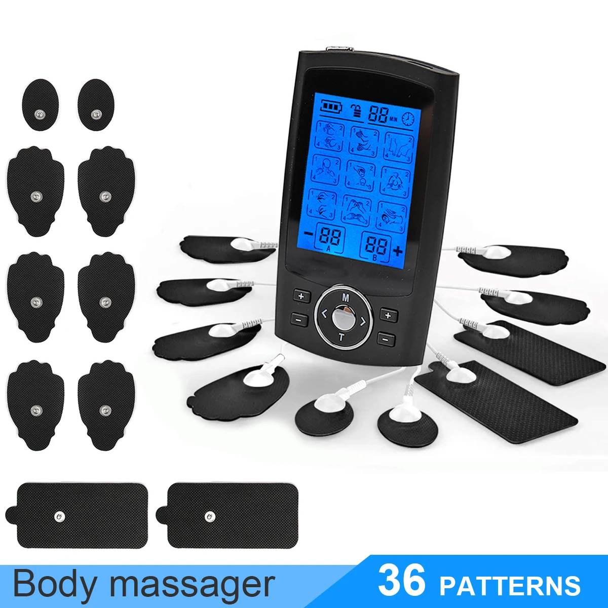 

Tens Muscle Stimulator 36 modes with digital EMS weight loss machine for muscle pain relief whole body relaxation Massager